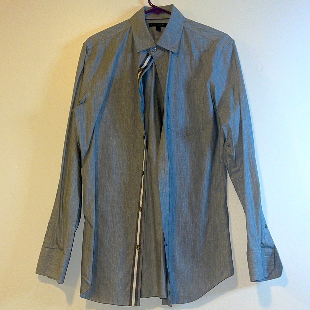 Banana Republic long sleeve gray button down shirt